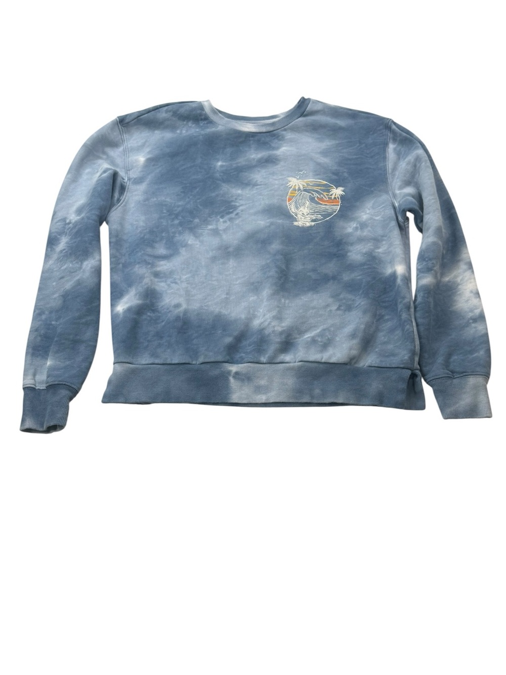 Disney Parks Lilo & Stitch Blue Tie-Dye Crewneck Sweatshirt Size Medium Womens